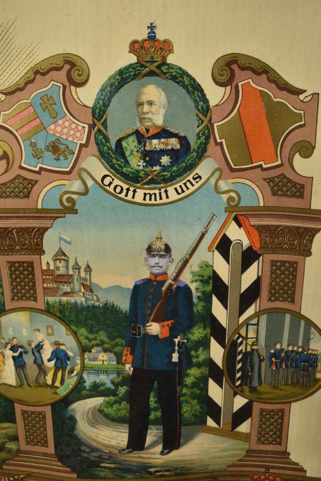 All- 1 Comp. Füs Reg. Fürst Karl Anton Von Hohenzollern N°10. Grande chromolithographie. - Bild 2 aus 2