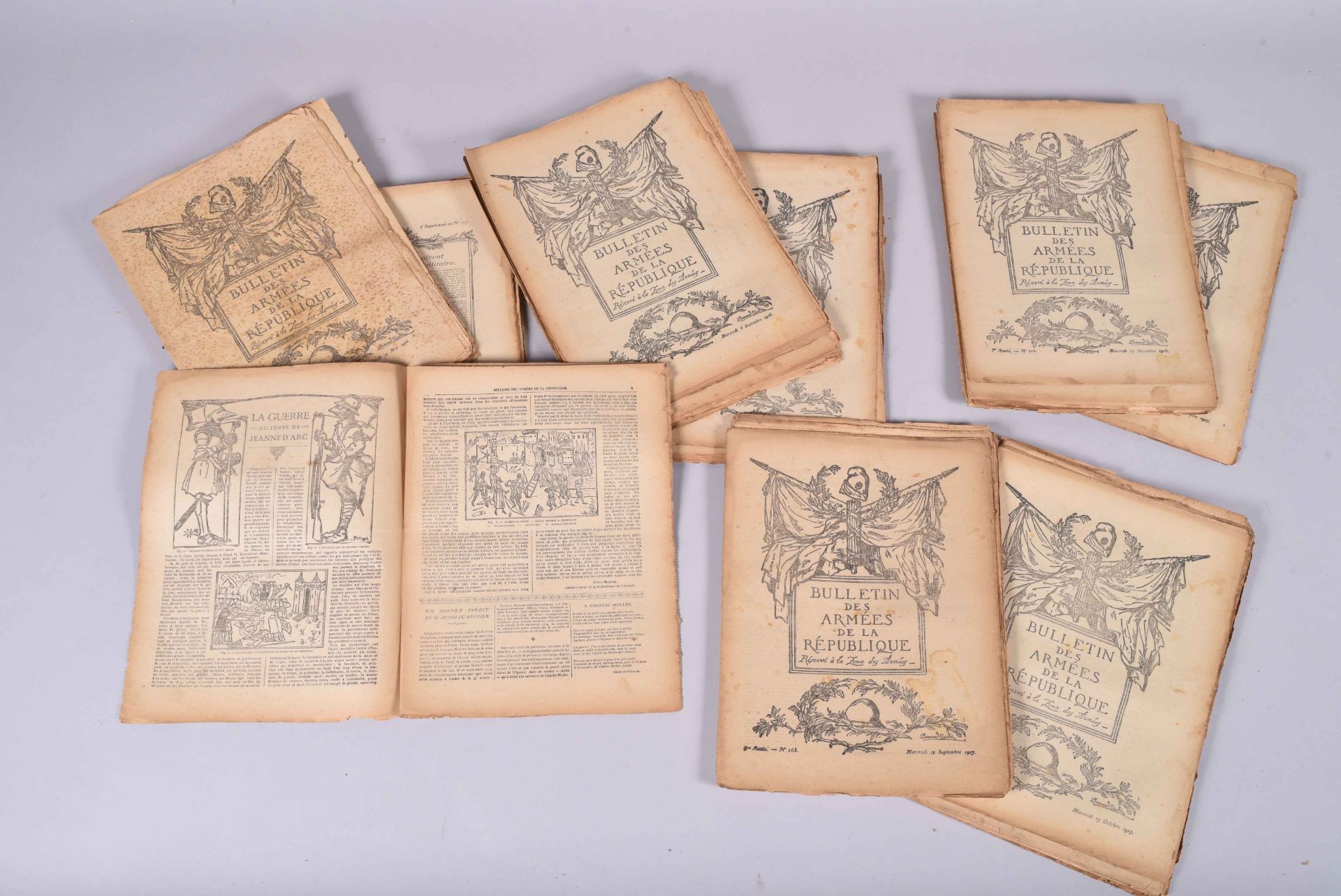 Bulletin des Armées de la Républiques. Environs 50 exemplaires imprimés entre mai 1916 et décembre 1