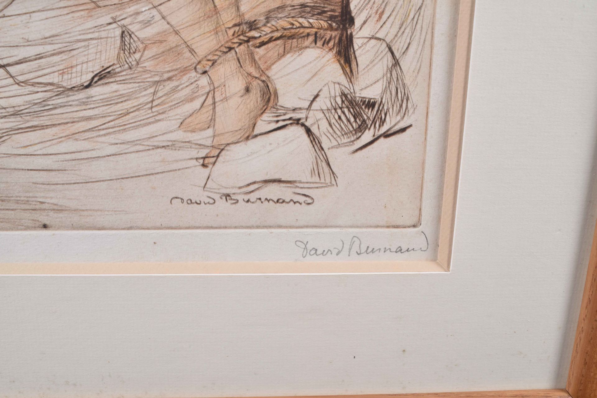 David Arnold Burmand. 1888-1973, « La Belgique outragée » estampe en couleur signée dans la planche  - Bild 2 aus 3
