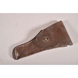 US. Holster M-1916 en cuir pour pistolet automatique Colt 1911, marqué du fabricant et daté 1918.