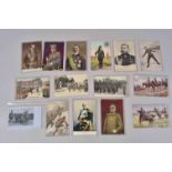 15 Cartes Postales : Russie, Serbie, Italie, Roumanie, Suède. Les monarques, combats, Uniformes.