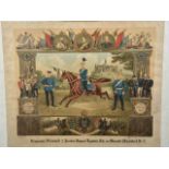 Souvenir du Dragoner Pierrard. 2eme Escadron -Regiments Von Manteuffel Dr.5. Chromolithographie avec