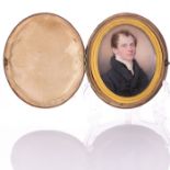 Georgian Miniature Portrait Painting Depicting Lord Byron
