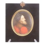 Regency Miniature Portrait of Titian - Brass, Ebony - 19th century Painting