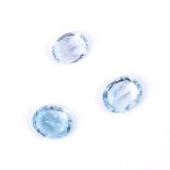 3x Majestic Blue Topaz 11.90ct