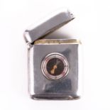 NO RESERVE PRICE Victorian Novelty Compass Silver Vesta Case by A & J Zimmerman