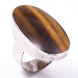 NO RESERVE PRICE Cat's Eye Silver Ring