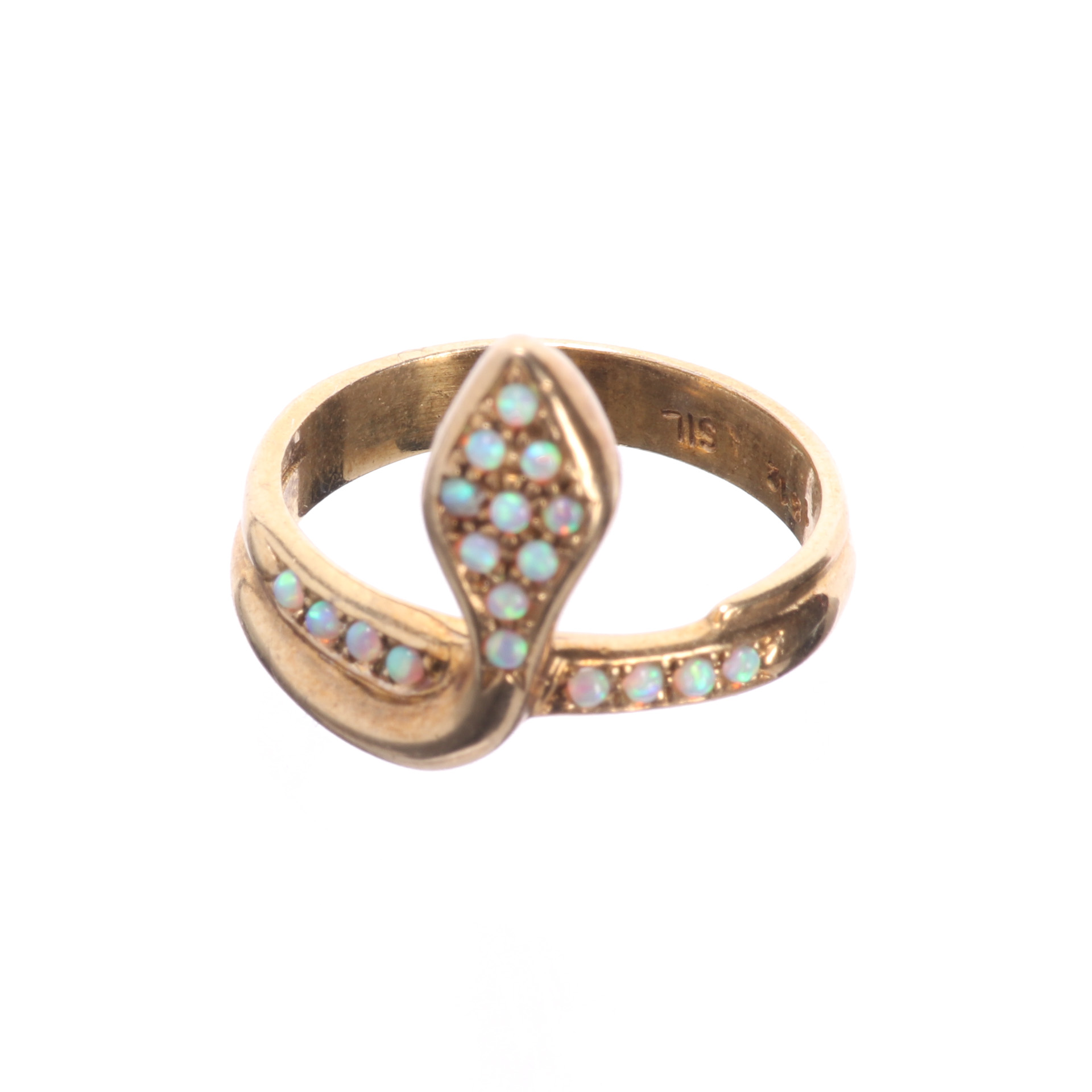 Gilded Opal Snake Ring - Image 2 of 6