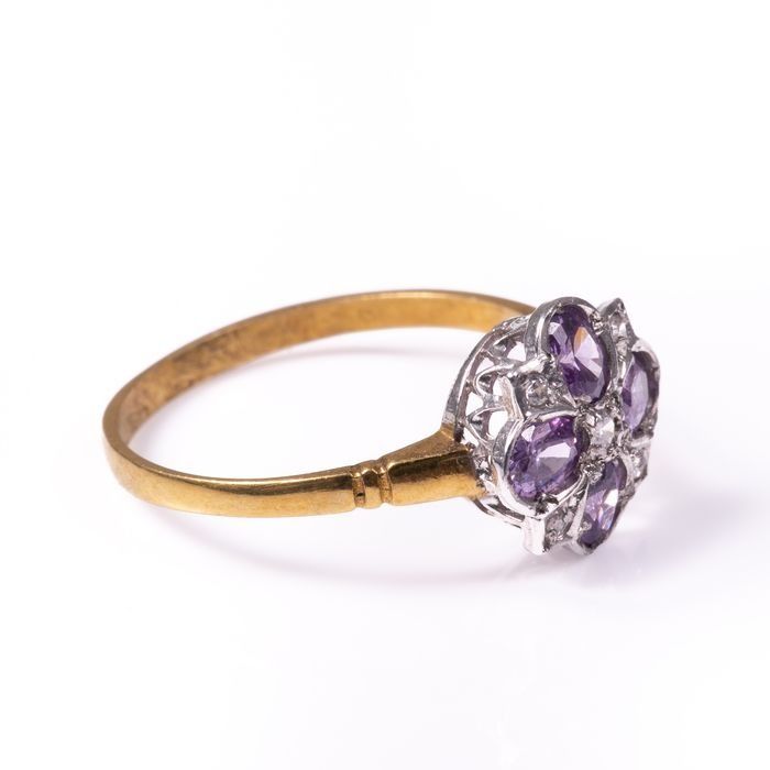 Gilt Amethyst Ring - Image 3 of 5