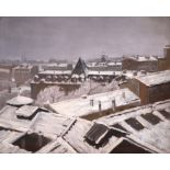 XX SALVADOR SANCHIS Parisian Winterscape Oil