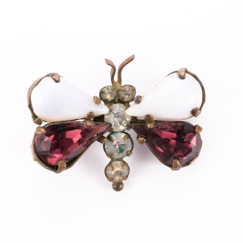 Victorian Paste Butterfly Brooch