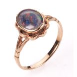 9ct Gold Triplet Black Opal Ring