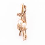 9ct Gold Pearl Brooch