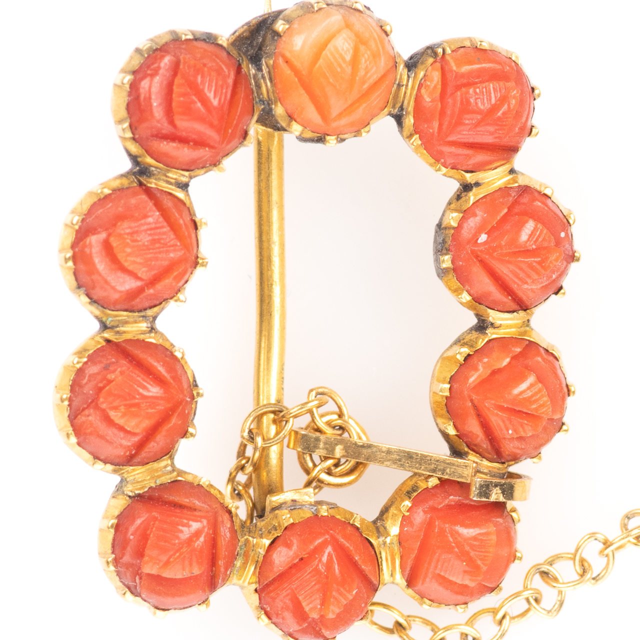 Coral Brooch