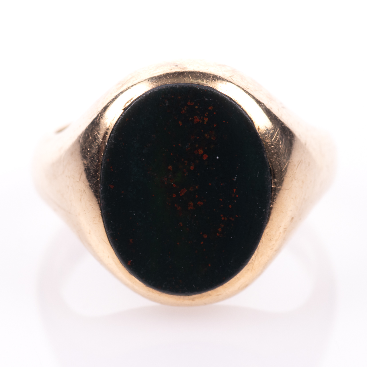 9ct Gold Bloodstone Birmingham Signet Ring - Image 3 of 7