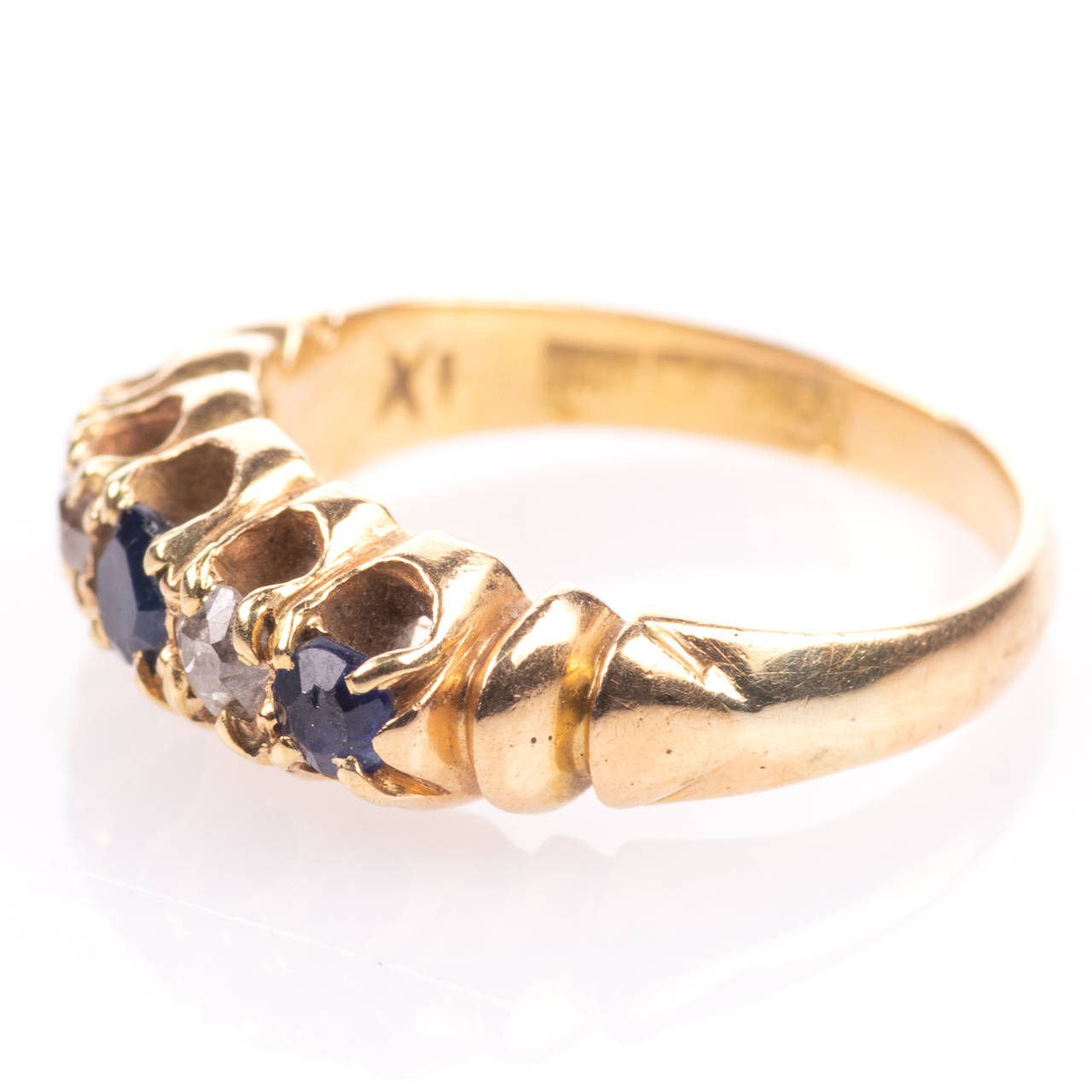 18ct Gold MASONIC 0.50ct Sapphire & Diamond Ring - Image 4 of 7