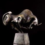 Bronze Abstract-Contemporary Bull Sculpture