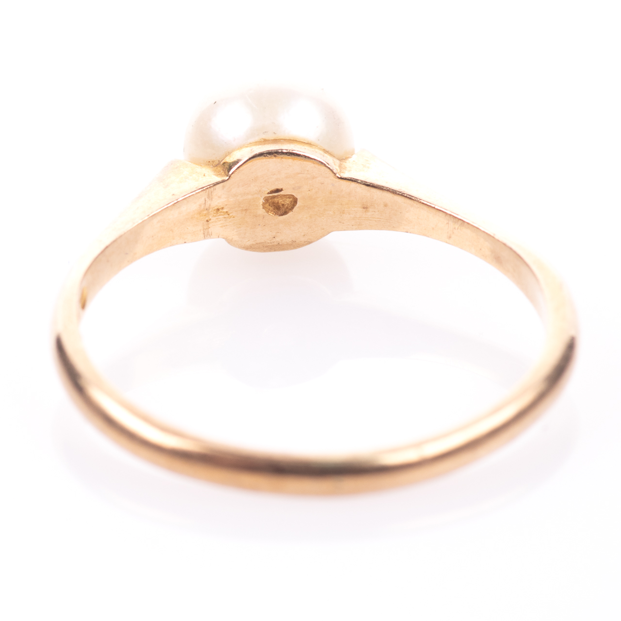 9ct Gold 7mm Pearl Ring London 1970 - Image 5 of 7