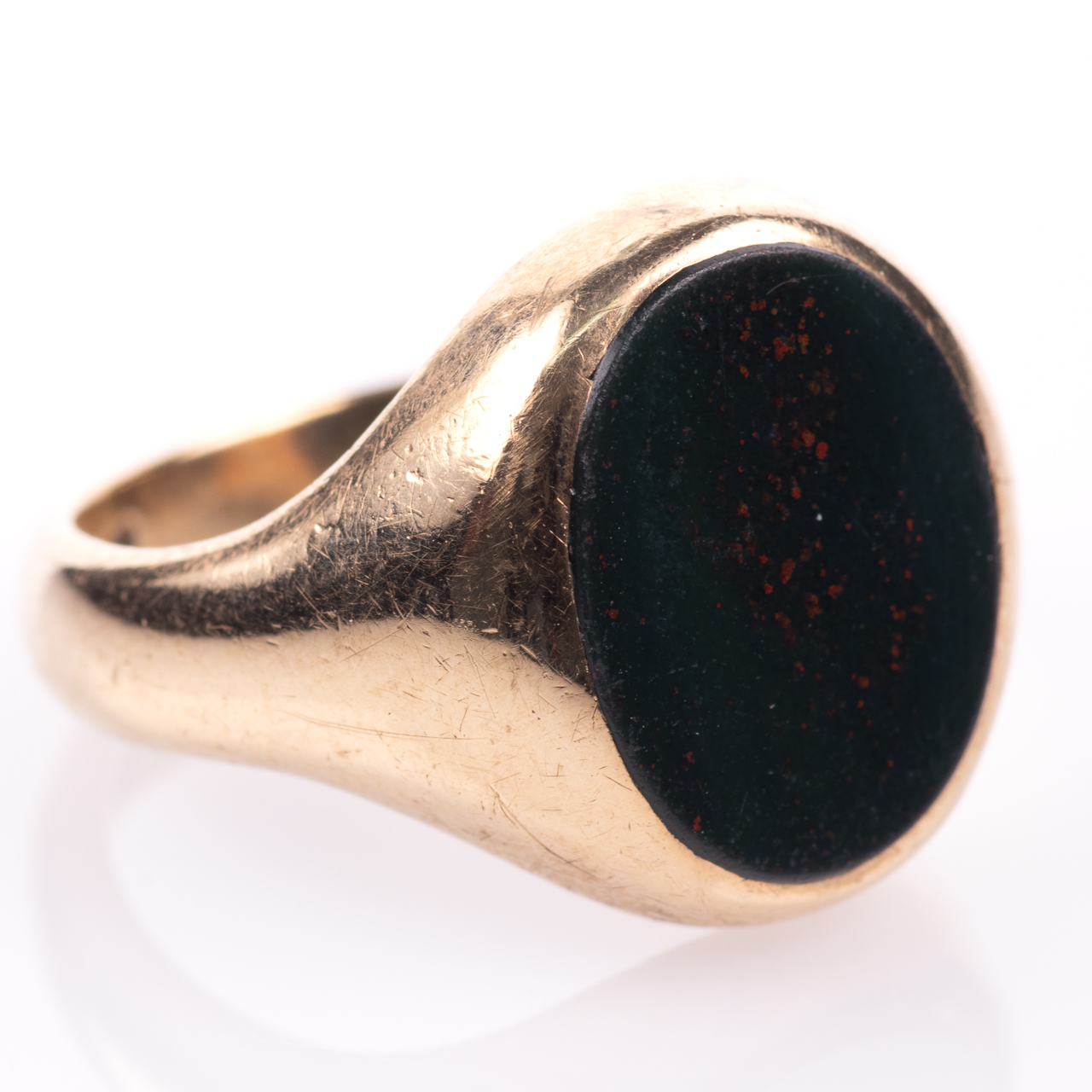 9ct Gold Bloodstone Birmingham Signet Ring - Image 7 of 7