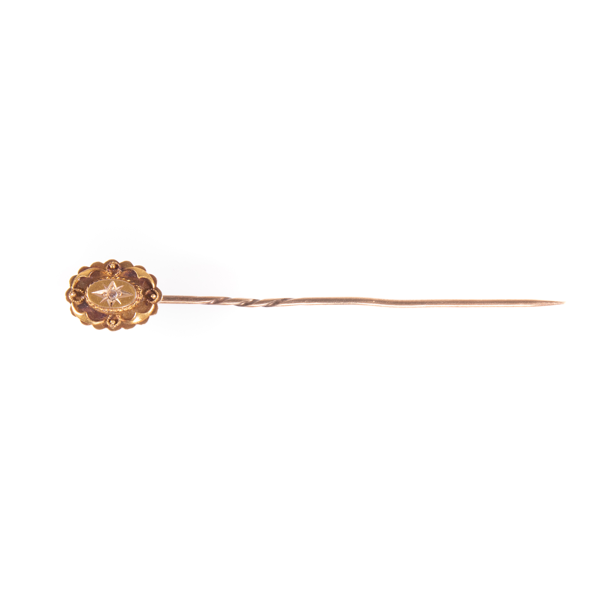 15ct Gold Victorian Diamond Stickpin