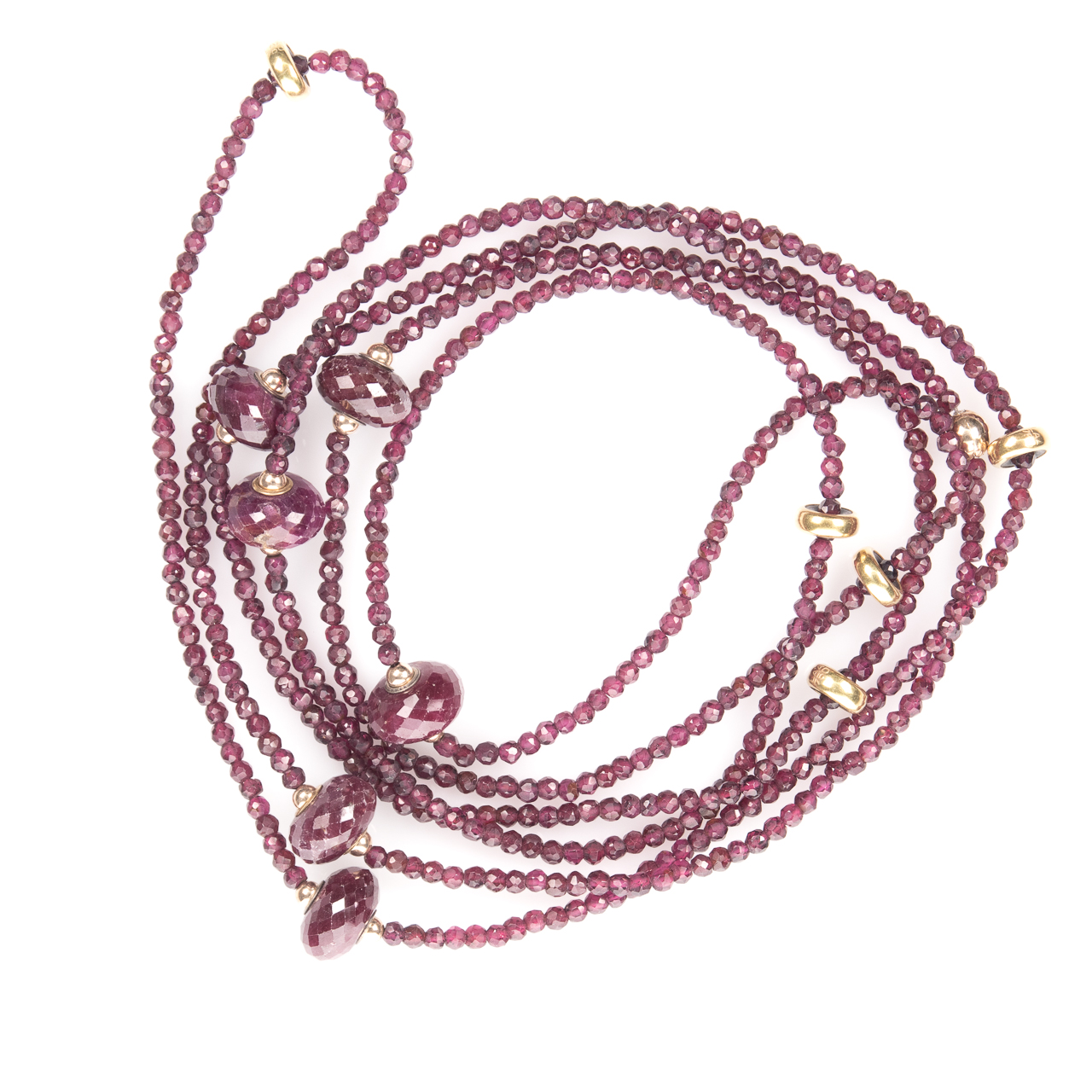 18ct Gold 300ct Ruby Necklace - Image 2 of 3
