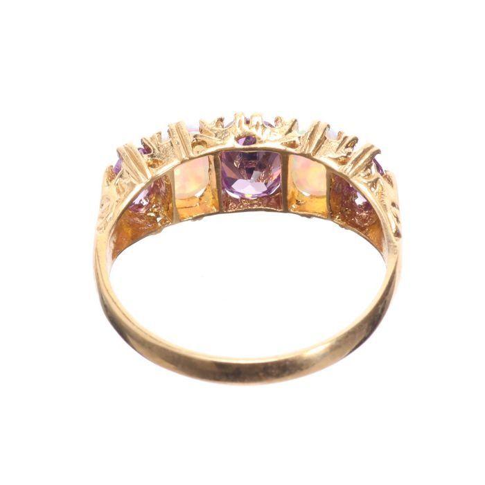 Gilded Opal & Amethyst Ring - Image 5 of 6