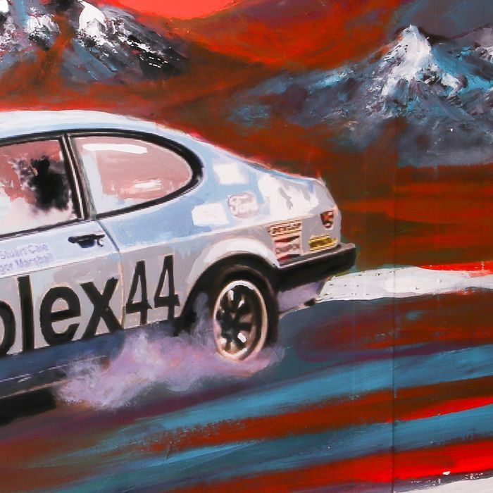 44 Triplex Capri Racing Car Signed Painting A. Lopes - Image 6 of 6