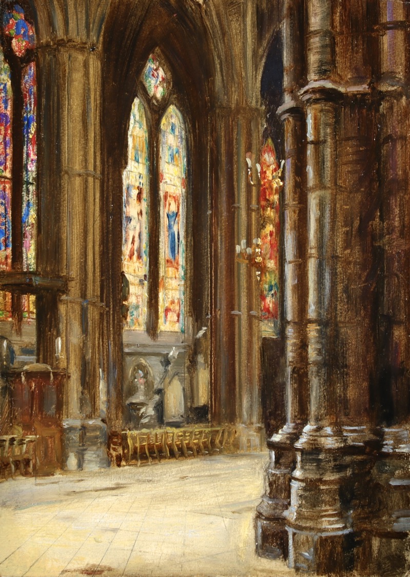 FRANK MOSS BENNETT (1874-1953) Ex Christie's Cathedral Interior