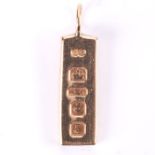 9ct Gold Bullion Bar Pendant