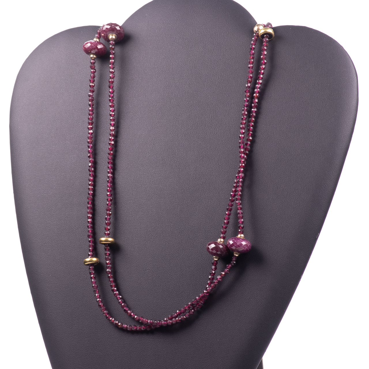 18ct Gold 300ct Ruby Necklace