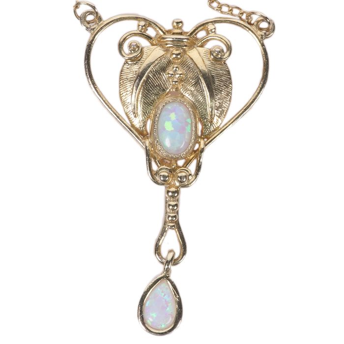 Gilded Opal Pendant Necklace