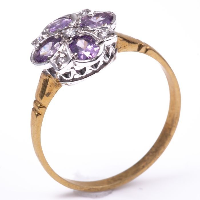 Gilt Amethyst Ring