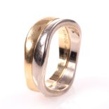 18ct Gold Cartier Twin Band Ring DD0418