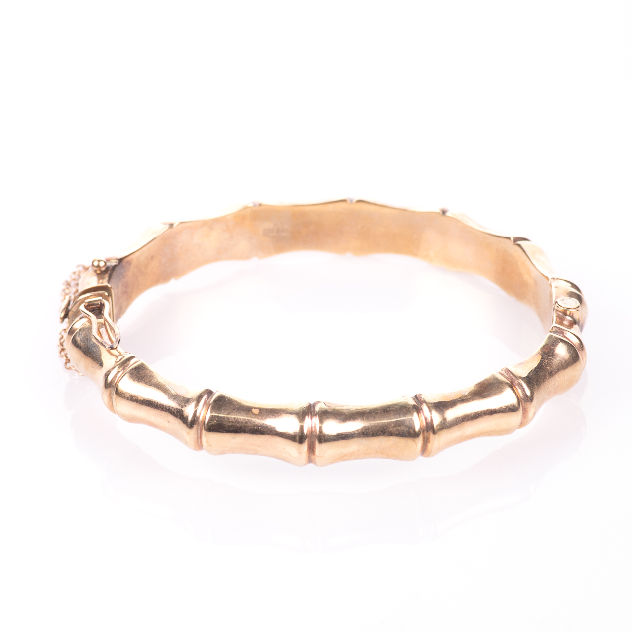 9ct Gold Bamboo Bangle Bracelet Hallmarked Birmingham - Image 8 of 8