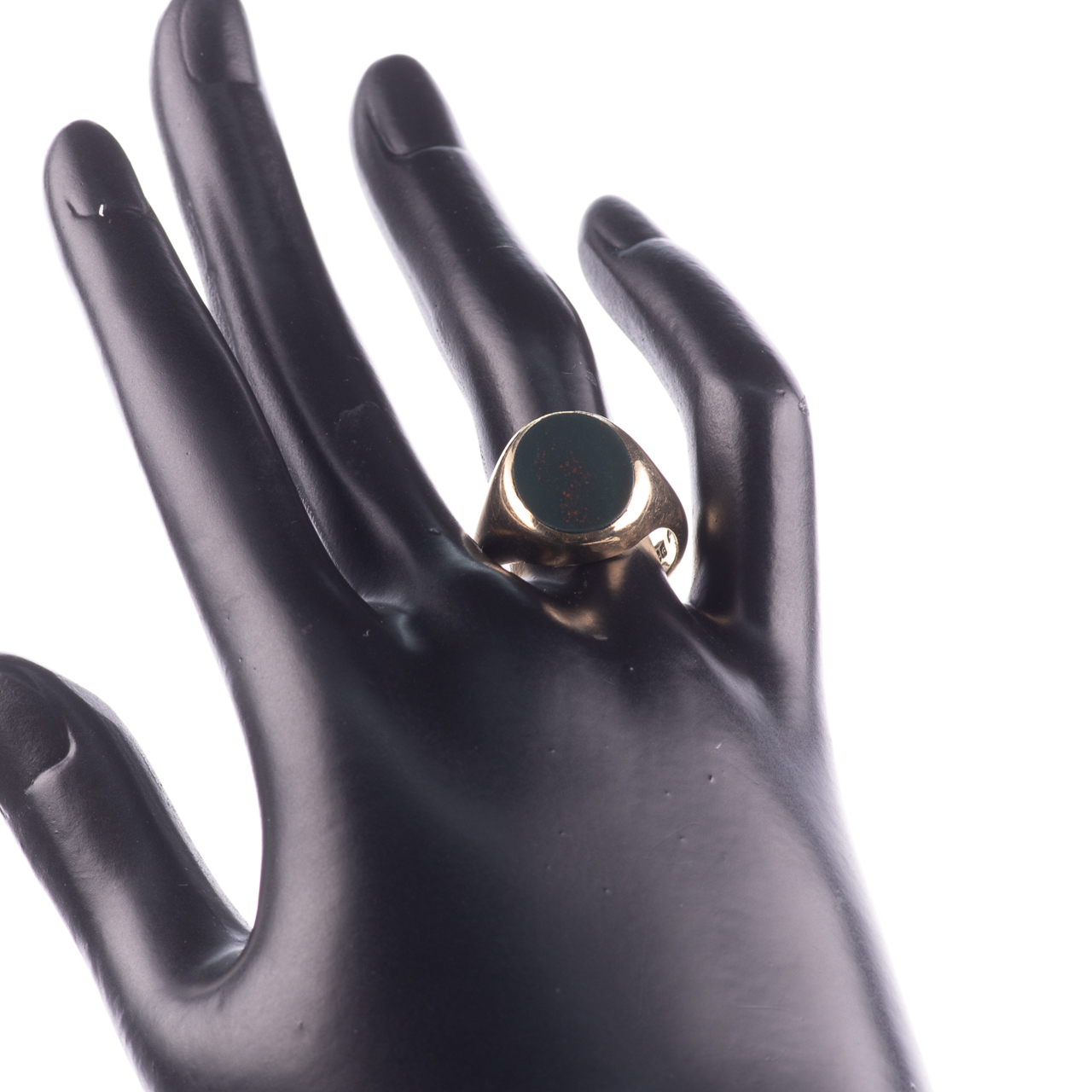 9ct Gold Bloodstone Birmingham Signet Ring - Image 2 of 7