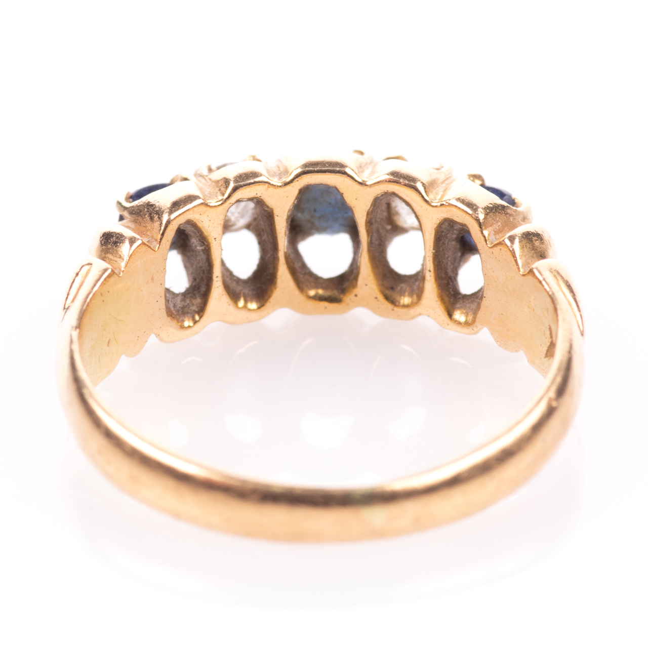 18ct Gold MASONIC 0.50ct Sapphire & Diamond Ring - Image 5 of 7