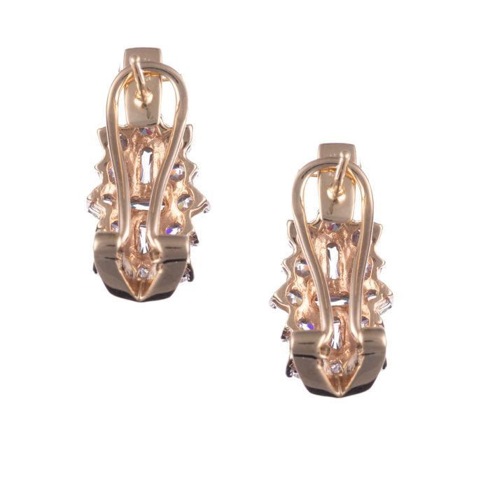 9ct Gold Cluster Earrings - Image 3 of 3