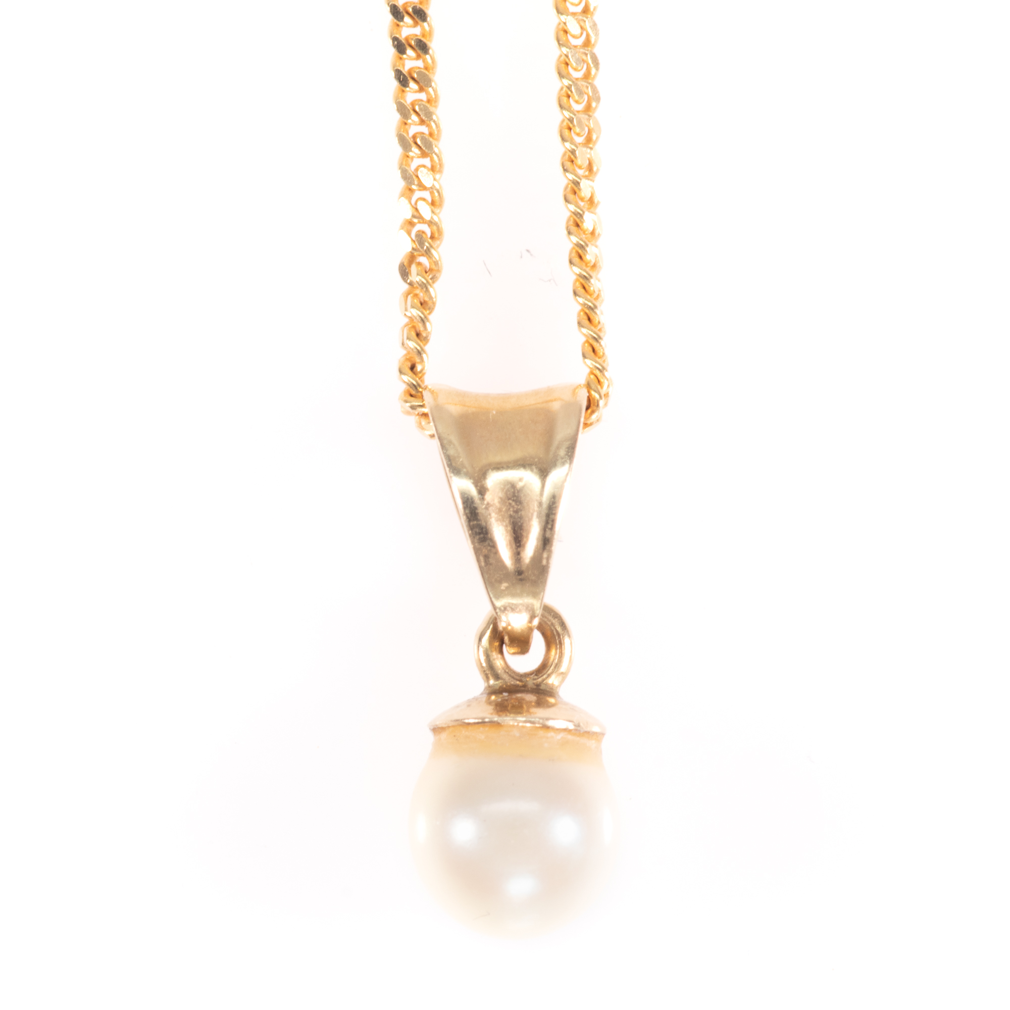 9ct Gold Pearl Pendant & Necklace - Image 3 of 8