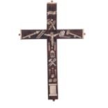 XVIII (ca. 1740) Symbolical Bone-Inlaid Crucifix