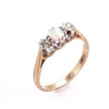 9ct Gold Opal & Diamond Ring