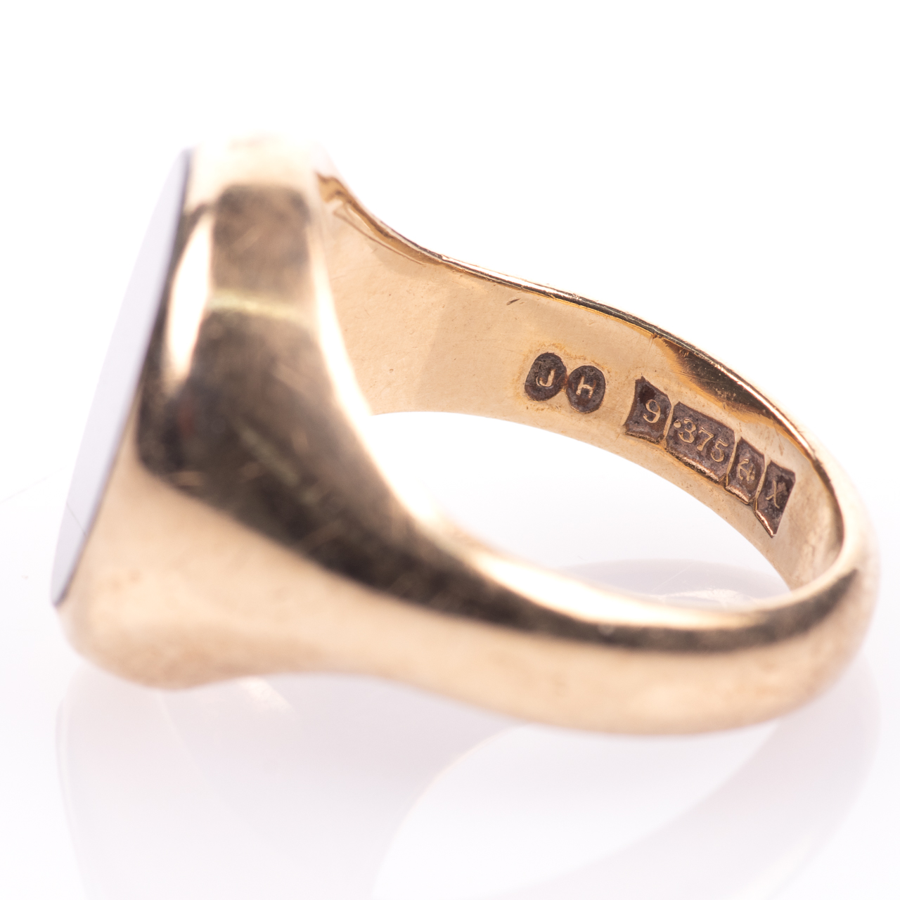 9ct Gold Bloodstone Birmingham Signet Ring - Image 5 of 7