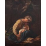 TIMED SALE ~ XVII Old Master Follower of Corregio (1489-1534) - Madonna & Child with White Rabbit