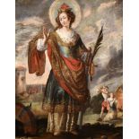 XVII Italian Old Master Saint Catherine of Alexandria, Attributed to VINCENZO CARDUCCI