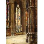 TIMED SALE ~ FRANK MOSS BENNETT (1874-1953) Ex Christie's Cathedral Interior