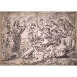 NO RESERVE ~ XVIII Ink & Wash French Old Master Drawing