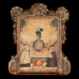 TIMED SALE ~ XVII (ca. 1630) Colonial Old Master Vellum Painting - Miraculous Appearance