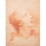 TIMED SALE ~ XVIII Old Master Drawing Head of Saint