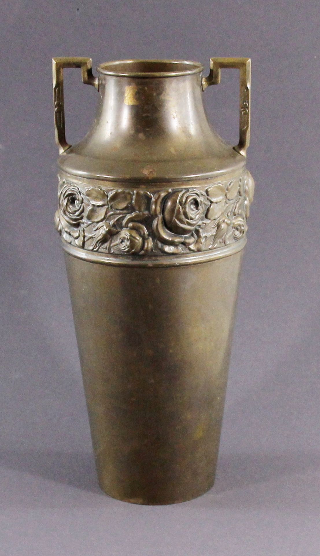 Jugendstil-Vase, Messing, um 1910