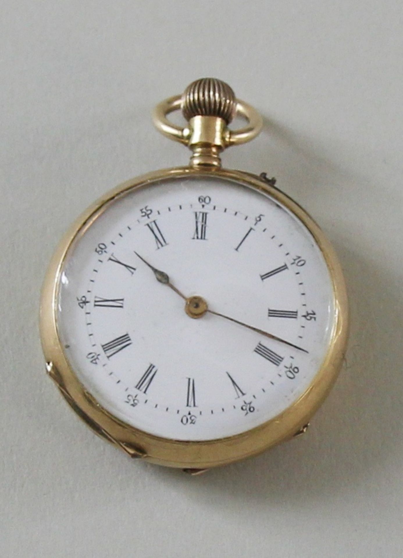 Damen-Taschenuhr, "Cuivre", "Remontoir Cylindre 8 Rubis", 585er Gelbgold, GG ca.: 26,8gr.