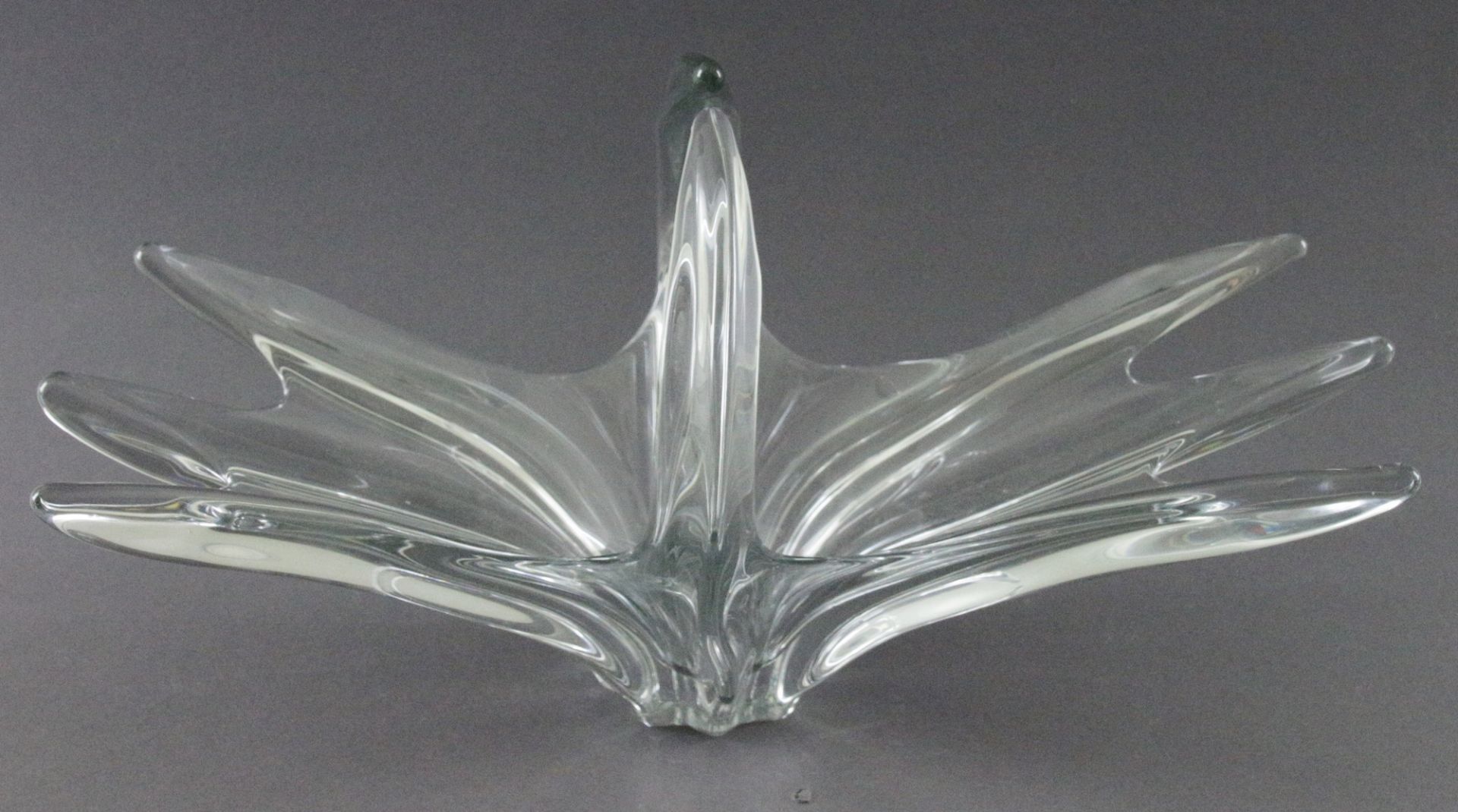Kristallkorb der Cristallerie de Vannes-le-Chátel et de Vierzon, Frankreich, 1950er/60er Jahre